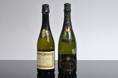 Lot 60 - A collection of seven bottles of Champagne, sparkling wine and Cognac