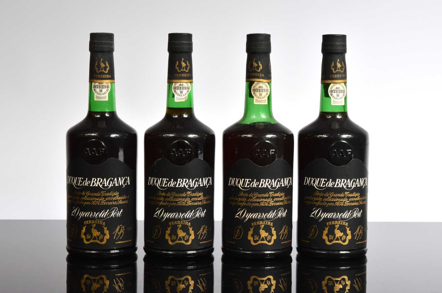 Lot 61 - Four bottles of Duque de bragança 20 year old port