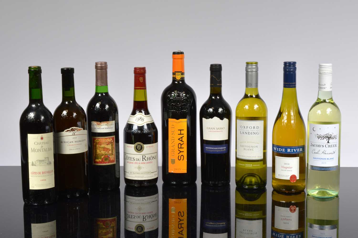 Lot 78 - A collection of nine Red and White wines