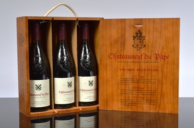 Lot 81 - Three boxed bottles of Perrin & Fils Chateauneuf Du Pape