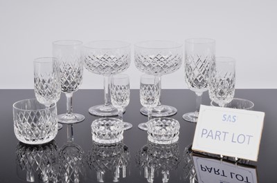 Lot 111 - A collection of c1960s Orrefors Glass "Elisabeth" pattern drinking glasses designed by Ingeborg Lundin