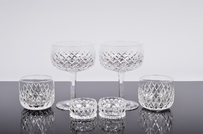 Lot 111 - A collection of c1960s Orrefors Glass "Elisabeth" pattern drinking glasses designed by Ingeborg Lundin