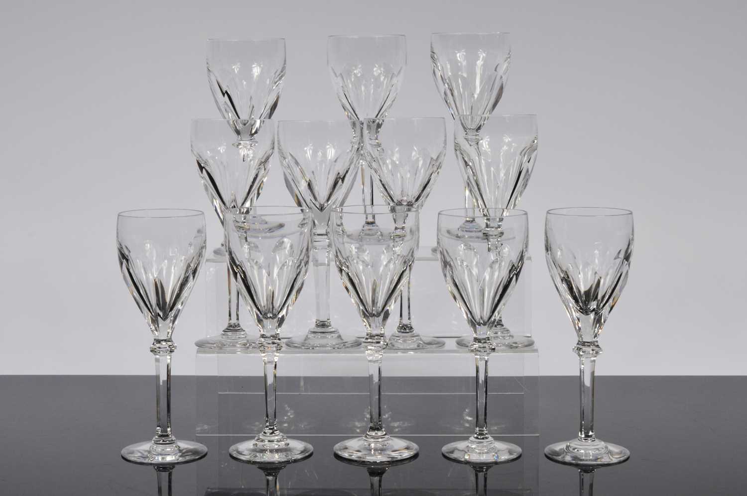 Lot 113 - A set of twelve cut glass goblets