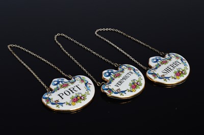 Lot 114 - Three cut glass decanters