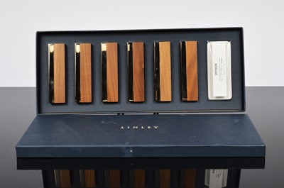 Lot 142 - A boxed set of six Linley place name holders