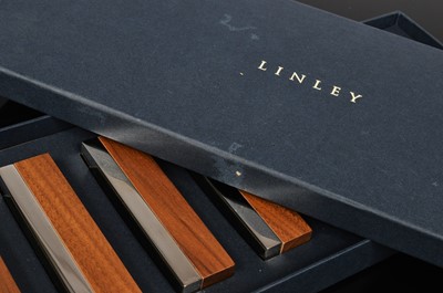 Lot 142 - A boxed set of six Linley place name holders