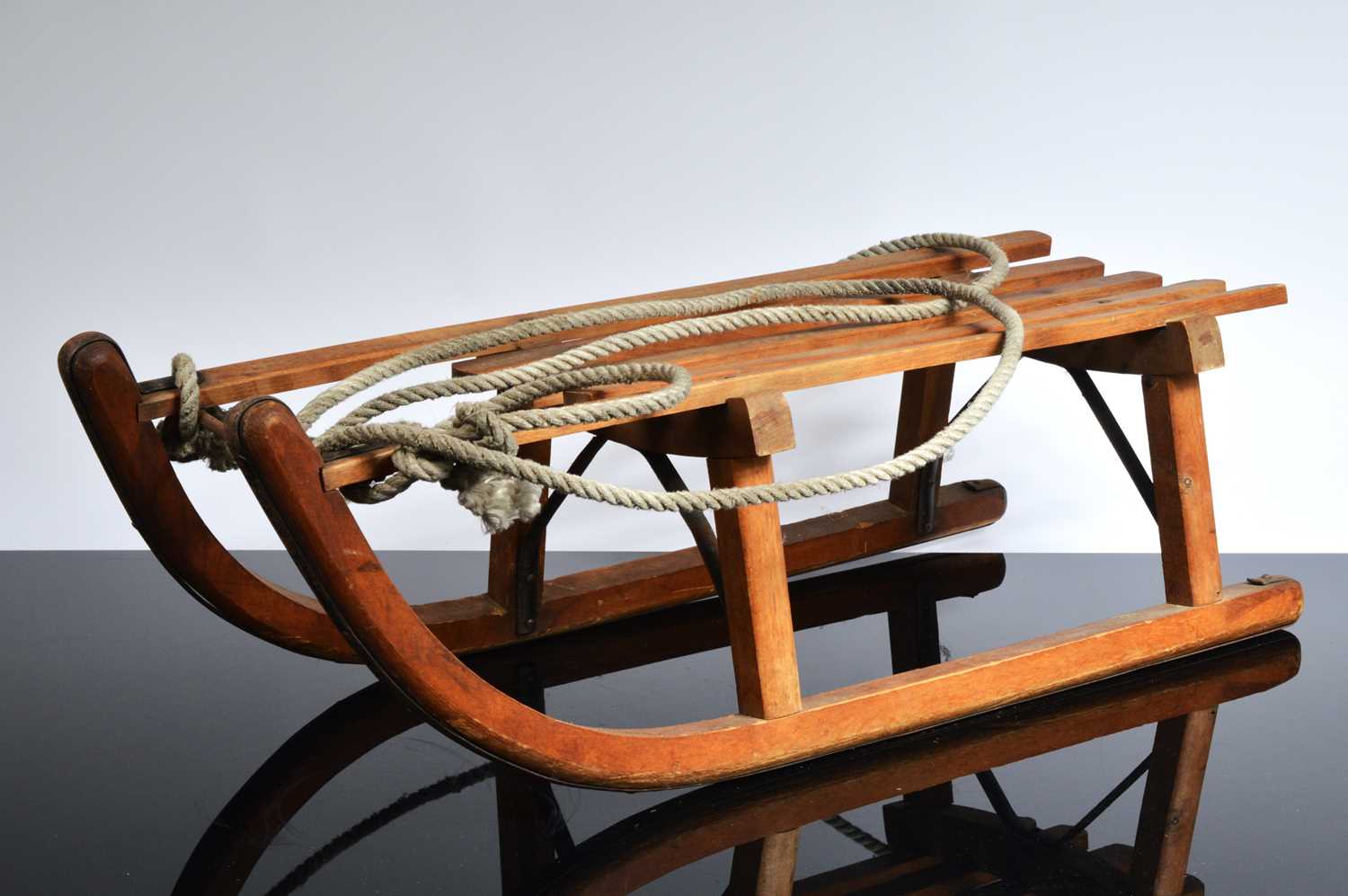 Lot 144 - Davos wooden sledge