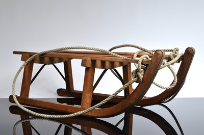 Lot 144 - Davos wooden sledge