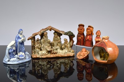 Lot 150 - A collection of four Nativity scenes