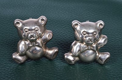 Lot 155 - Two Stirling Silver teddy bear brooches