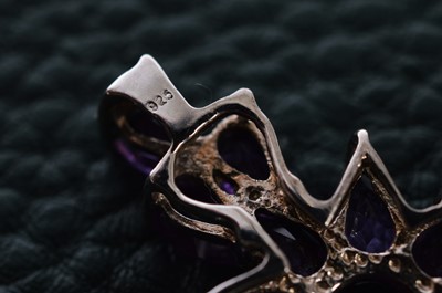 Lot 160 - A Sterling Silver and Amethyst cross pendant