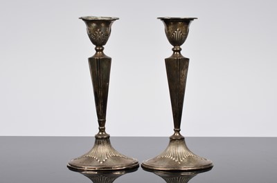 Lot 167 - A pair of Silver candlesticks