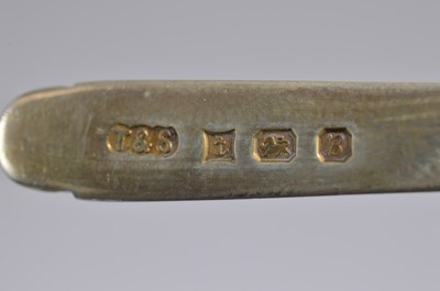 Lot 171 - A set of six enamel and silver Coffee spoons