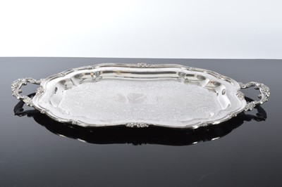 Lot 175 - Oneida Silver Plate Victorian Style Four Piece Tea Set with Tray