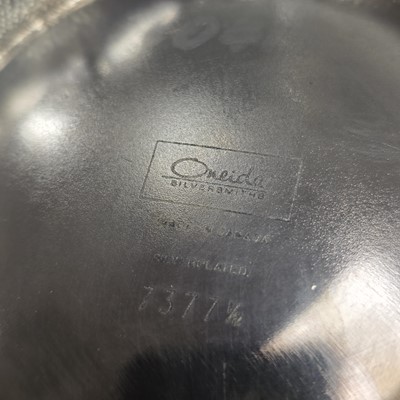 Lot 175 - Oneida Silver Plate Victorian Style Four Piece Tea Set with Tray