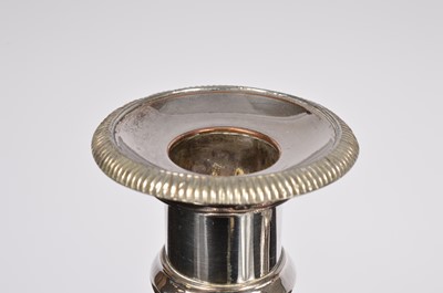 Lot 177 - Four silver plated candle sticks