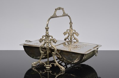 Lot 180 - A Victorian silver plated Biscuit box