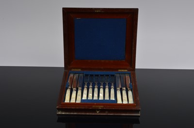 Lot 182 - A part set of desert of knives and forks