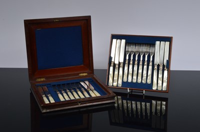 Lot 182 - A part set of desert of knives and forks