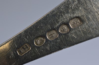 Lot 183 - A set of six Georgian harlequined silver table forks