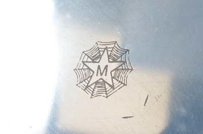 Lot 187 - A set of ten sterling silver and glass trivets