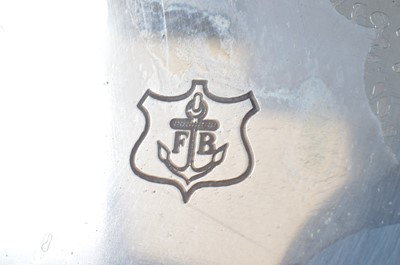 Lot 187 - A set of ten sterling silver and glass trivets