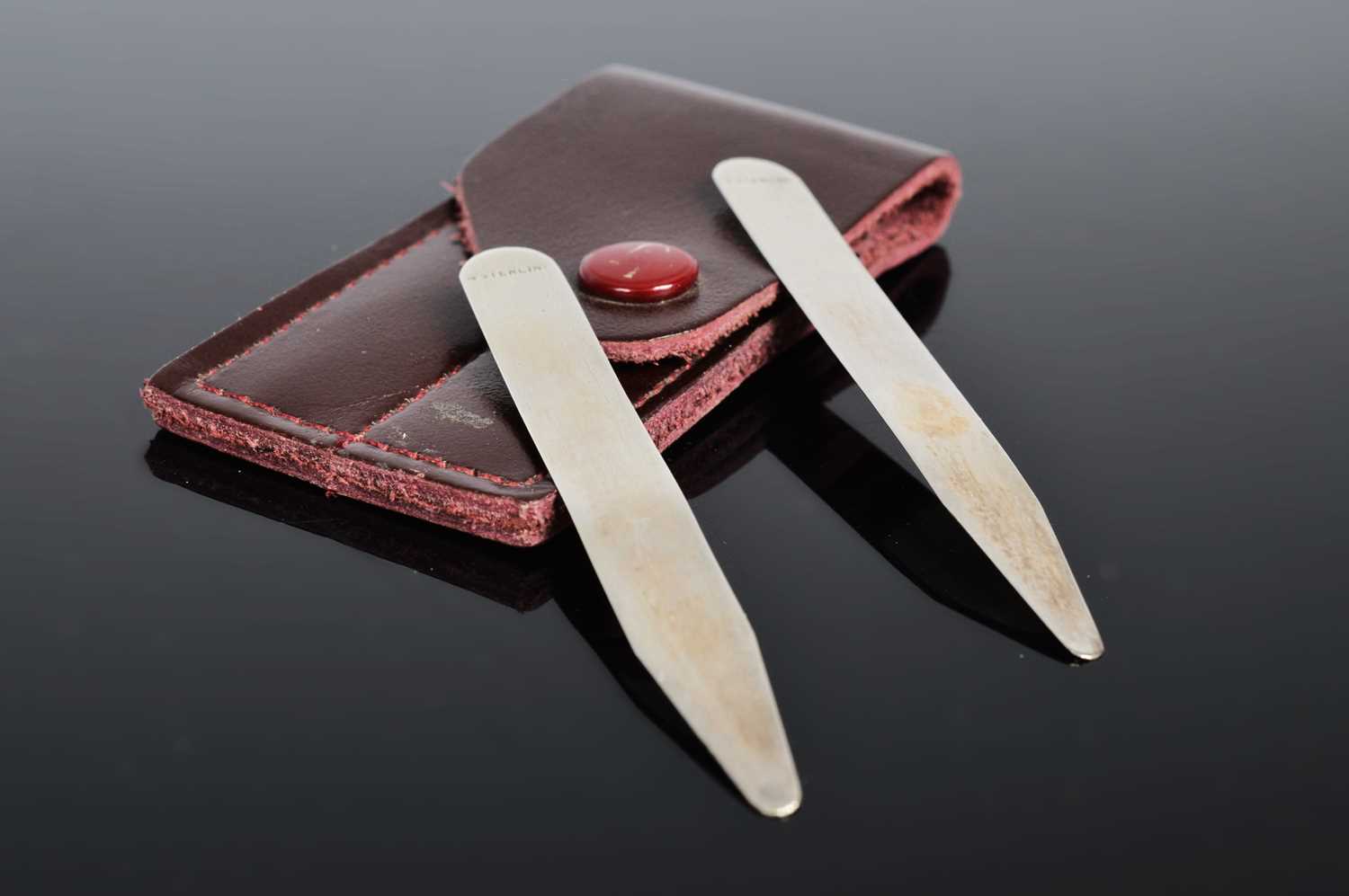 Lot 188 - A pair of Silver Shirt stiffeners