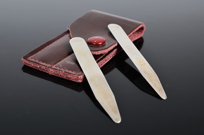 Lot 188 - A pair of Silver Shirt stiffeners