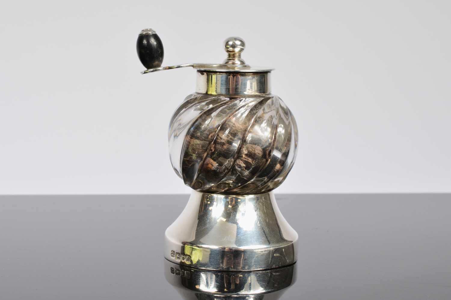 Lot 189 - A silver peppermill