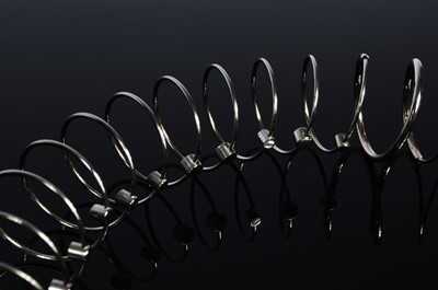 Lot 191 - A German white metal and diamond spiral spring choker necklace