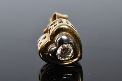 Lot 192 - A pair of 9ct gold diamond set ear studs