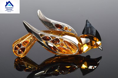 Lot 218 - A Swarovski crystal Paradise bird brooch