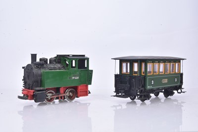 Lot 1006 - LGB G Gauge 0-4-0 Steam Locomotive and LGB Coach