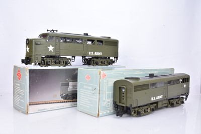 Lot 1012 - Aristocraft / REA G Gauge US Army FA-1 and FB-1 Diesel Units (Believed Rare)