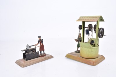 Lot 1063 - Fleischmann Live Steam operated Well and Blacksmiths with workmen