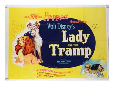 Lot 364 - Lady and The Tramp (1960s) Quad Poster