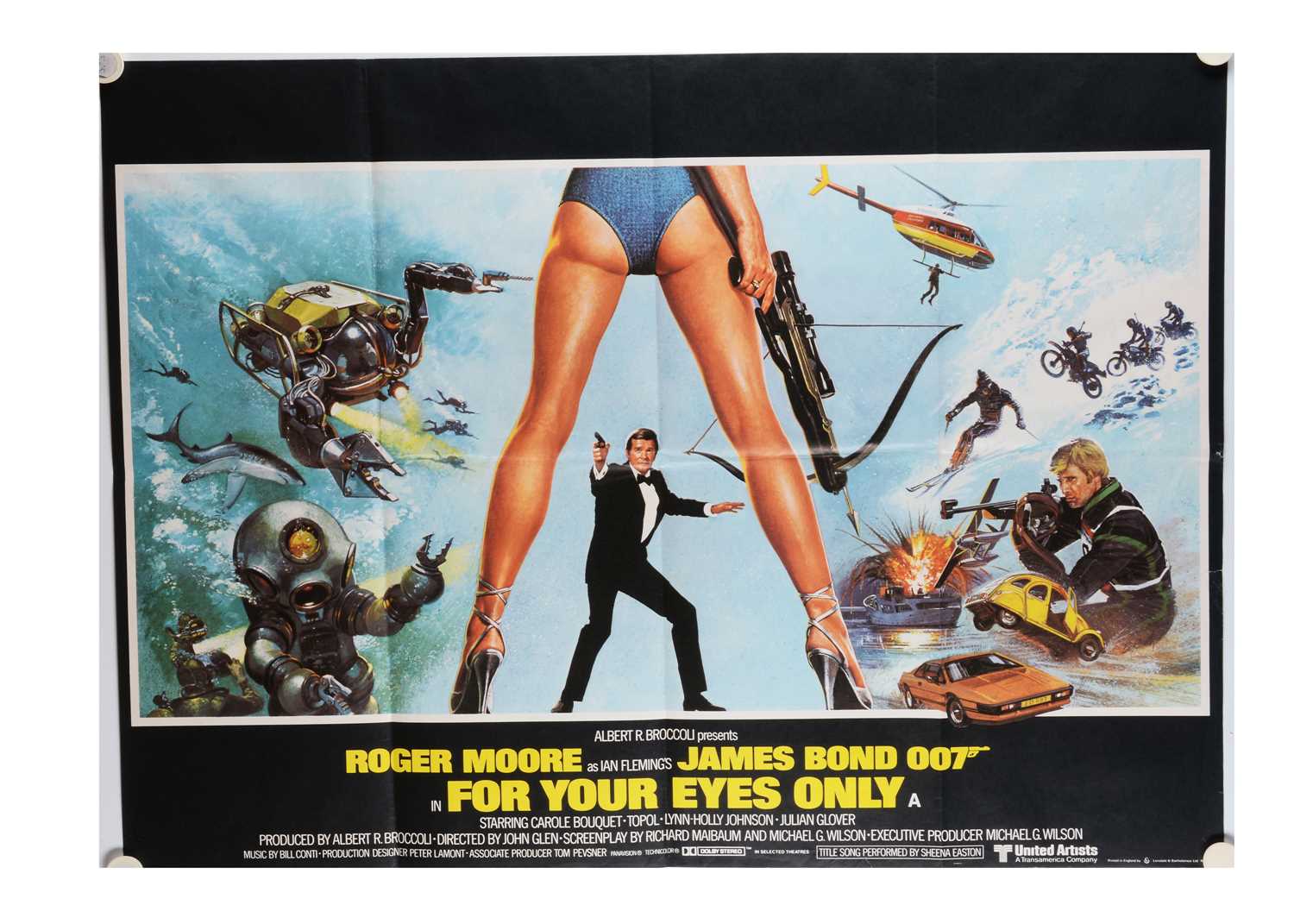 Lot 365 - For Your Eyes Only (1981) James Bond Quad poster
