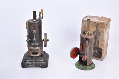 Lot 1068 - Marklin and Burnac Vertical Steam Engines