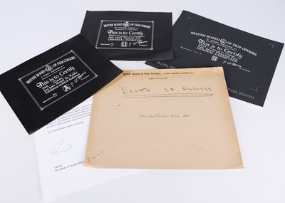 Lot 432 - British Board of Film Censors Certificates