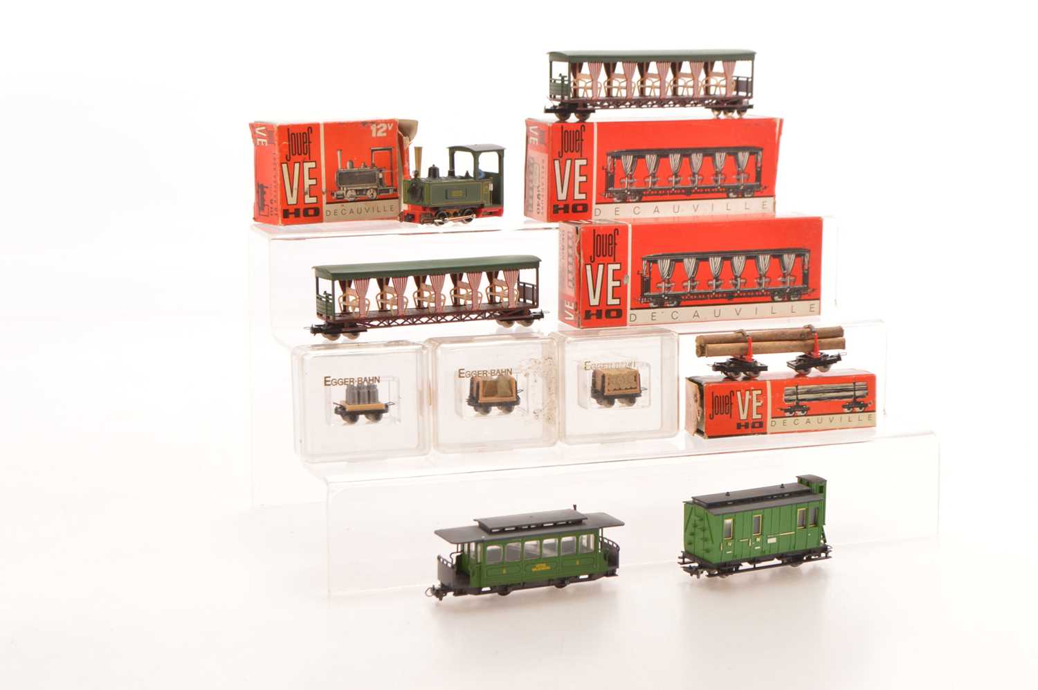 Lot 4 - Playcraft Egger-Bahn Jouef boxed 009 Locomotive and Passenger and Goods Rolling Stock (9)