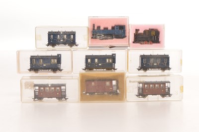 Lot 9 - Liliput and Atlas 009 Tank Locomotives and Jouef and Egger Bahn 4-wheel Passenger Coaches (9)