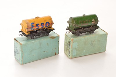 Lot 33 - Hornby-Dublo 00 Gauge Pre-war boxed 3-Rail Power Ethyl and ESSO Tank wagons (2)