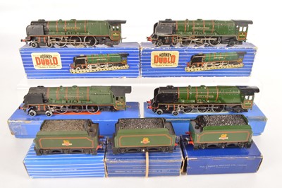 Lot 52 - Four Hornby-Dublo 00 Gauge  boxed 3-Rail EDL12 BR green 46232 Duchess of Montrose' three with tenders (8 including Tenders)