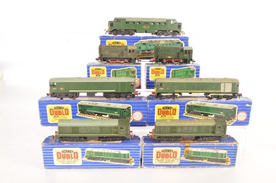 Lot 58 - Hornby-Dublo 00 Gauge 3-Rail BR green Diesel Locomotives (7)