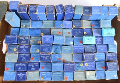 Lot 62 - Hornby-Dublo 00 Gauge  3-Rail boxed 3-rail NE LMS and BR Goods wagons in plain blue boxes (80+)