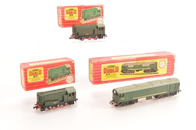 Lot 75 - Hornby-Dublo 00 Gauge 2-Rail boxed BR green Diesel Locomotives (3)