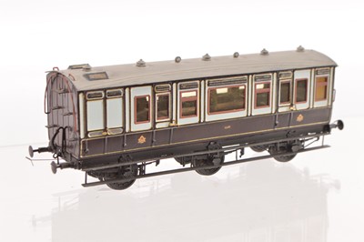 Lot 144 - London Road Models or similar EM Gauge LNWR 6-wheel Picnic  Saloon Coach