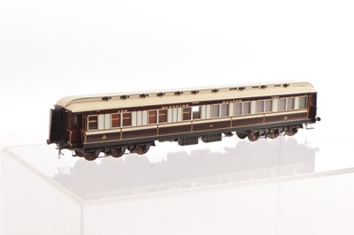 Lot 149 - A Lawrence Scale Models 00 Gauge   LNWR 12-wheel Open veranda Saloon/Sleeping Car No 129