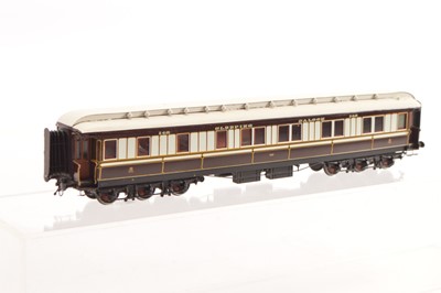 Lot 155 - A Lawrence Scale Models 00 Gauge   WCJS 12-wheel Open veranda Sleeping Saloon Car No 146