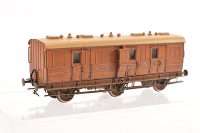 Lot 159 - A DS 266 Kitbuilt 00 Gauge GNR 6-wheel 'Teak' Parcel/Guards Van No 79